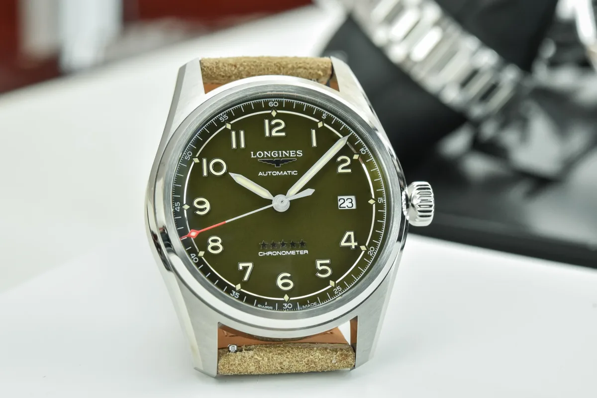 Longines Spirit watch with an interchangeable strap system