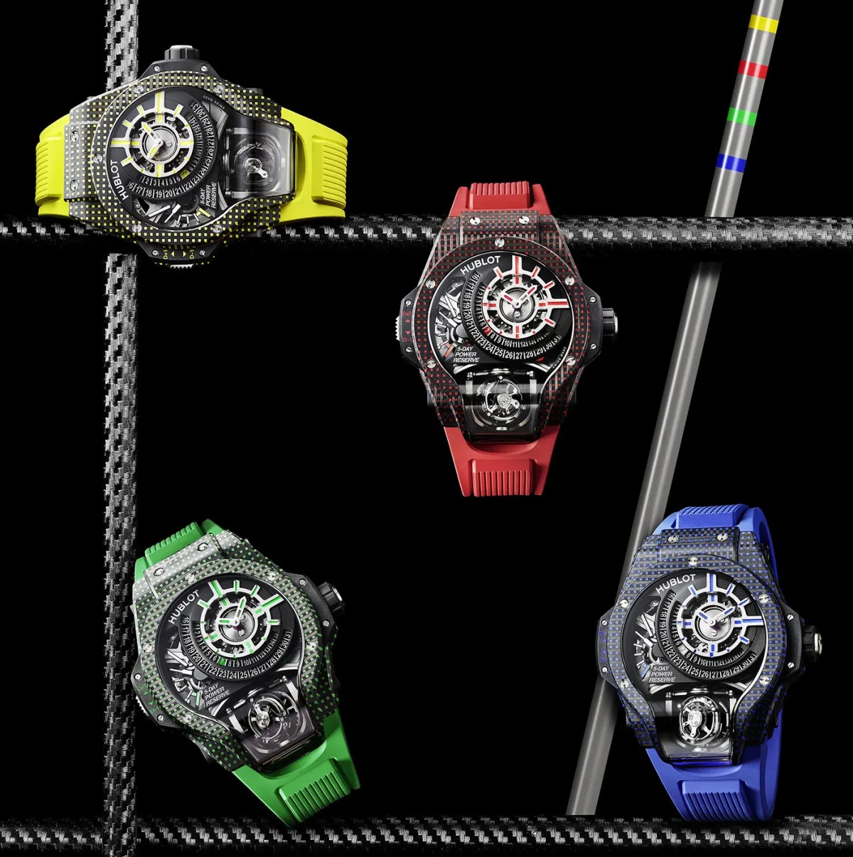 Hublot MP-09 Tourbillon Bi-Axis 5 Days Power Reserve 3D Carbon watch