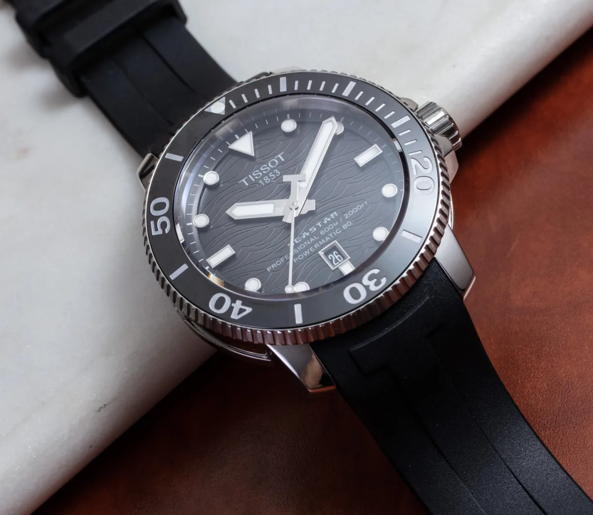 Tissot Seastar 2000 Professional Powermatic 80 dial and hands