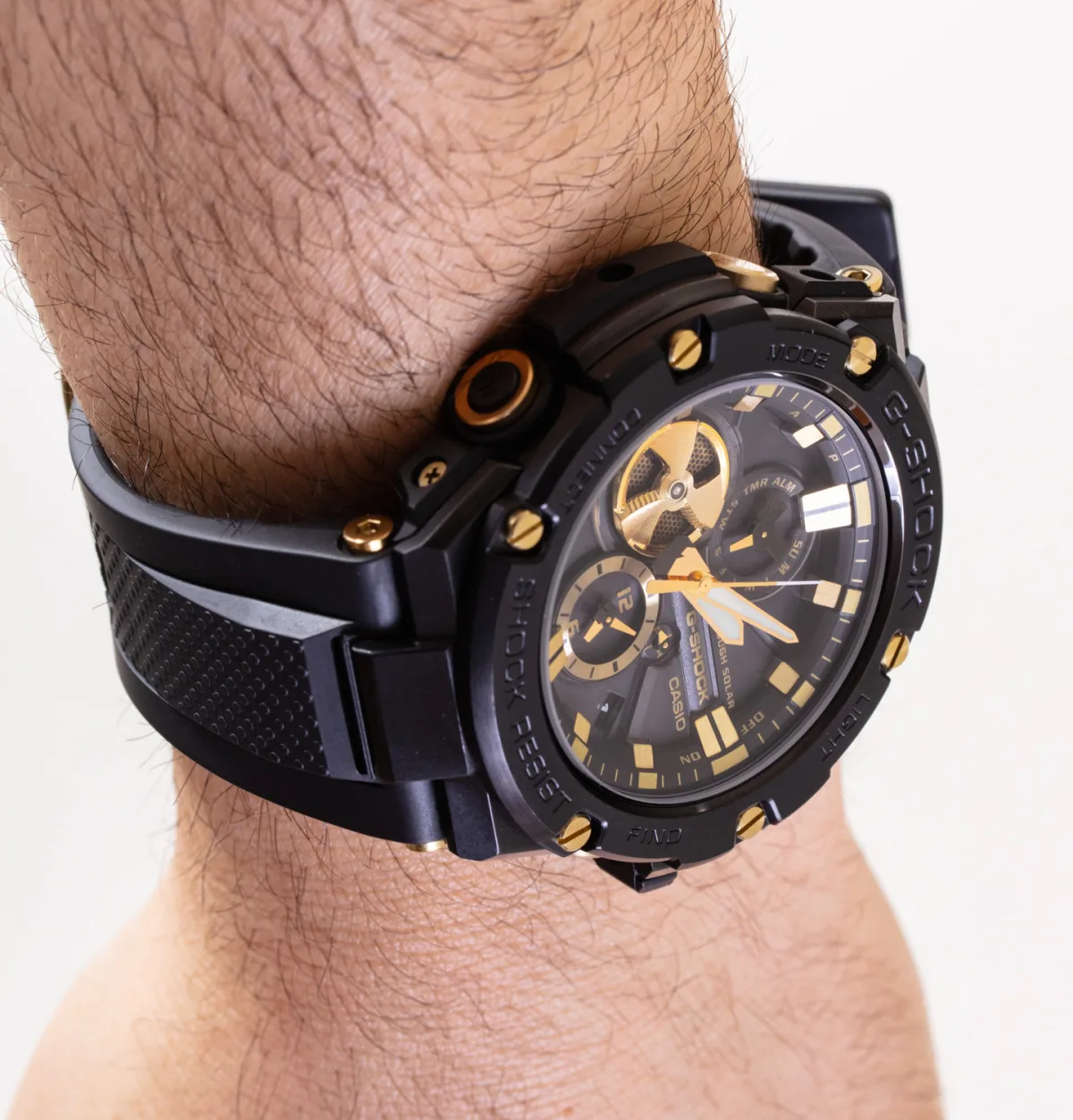 Rear view of Casio G-Shock G-Steel GSTB100GC-1A