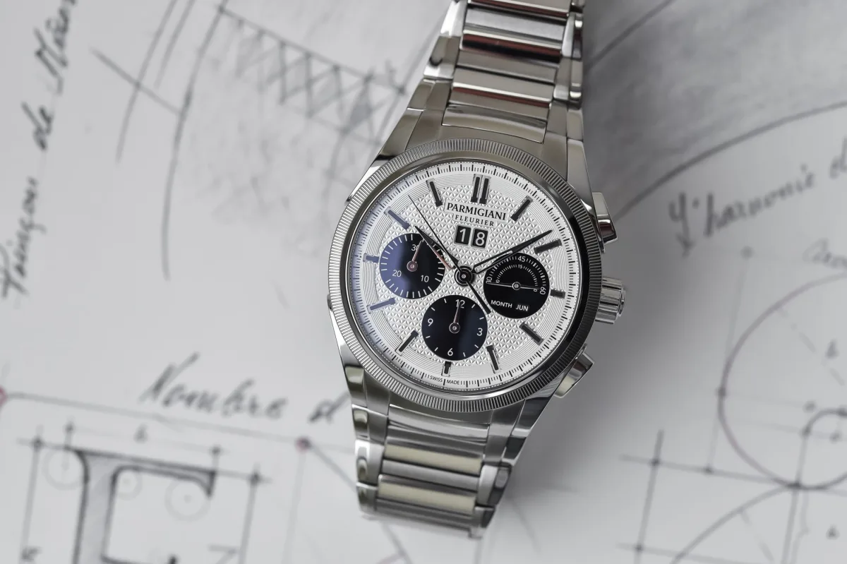 Dial of Parmigiani Tondagraph GT showing subdials