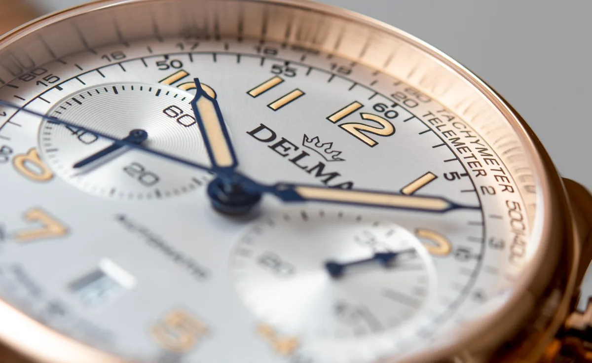 Delma Heritage Chronograph case back