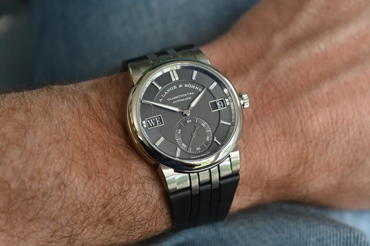 Close-up of A. Lange & Söhne Odysseus dial textures