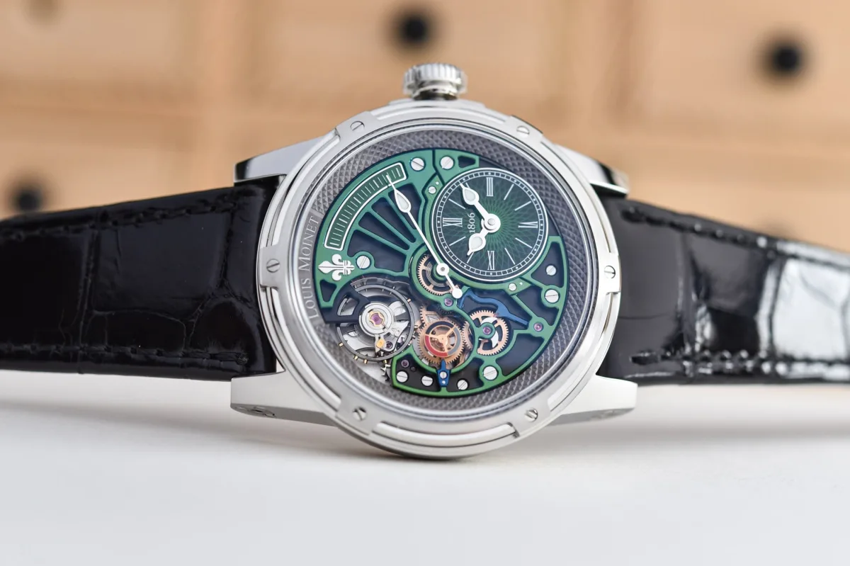 Louis Moinet Tempograph Chrome with green and black decor