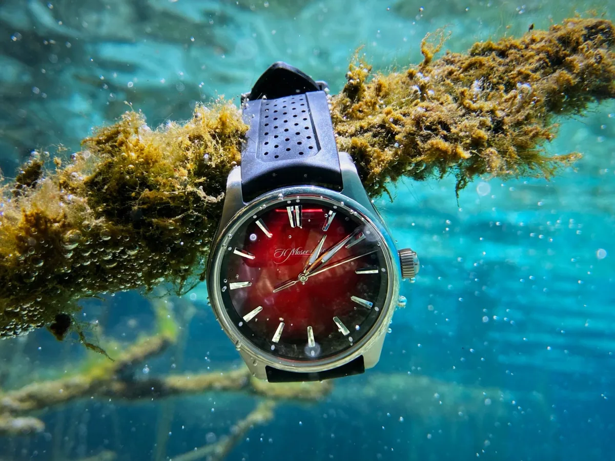 H. Moser & Cie. Pioneer Centre Seconds prepared for snorkeling