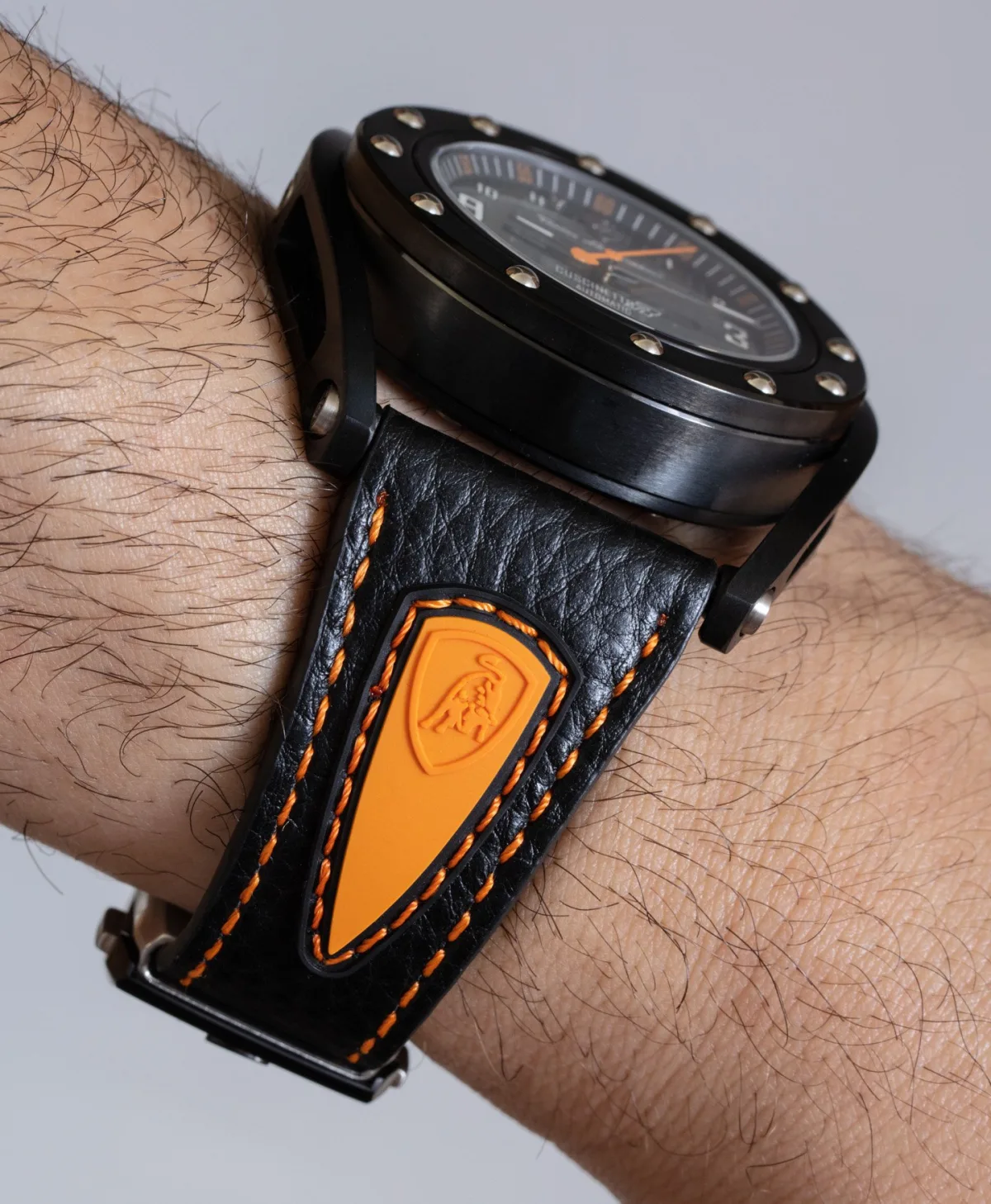 Back view of the Cuscinetto R watch showing the movement