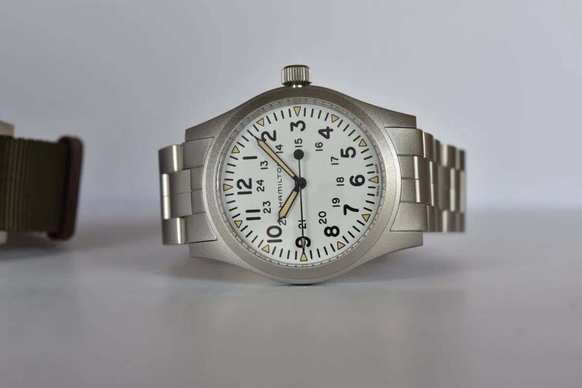 Hamilton Khaki Field Mechanical dial and markers