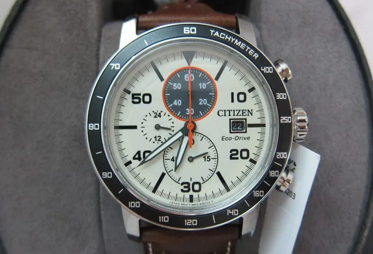Citizen CA0649-06X with brown leather strap