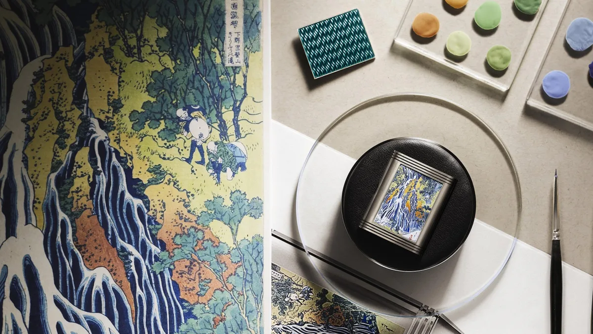 Back view of Jaeger-LeCoultre Reverso showing enamel artwork