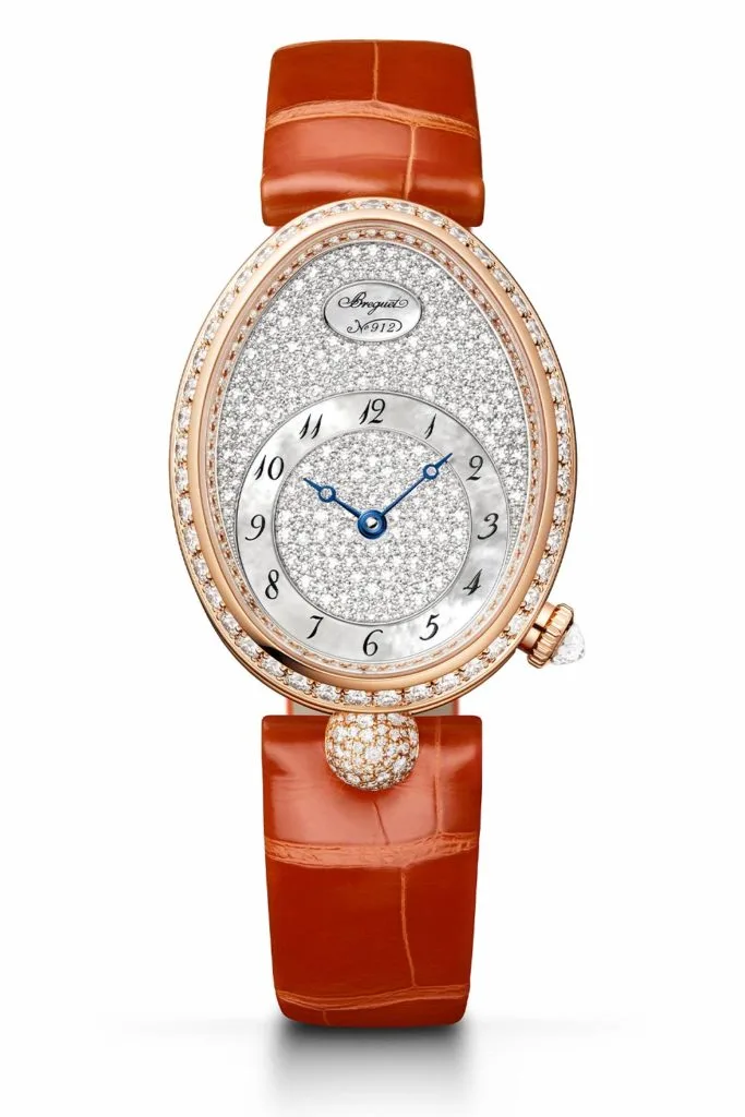 Breguet Reine de Naples 8938 crown with briolette-cut diamond