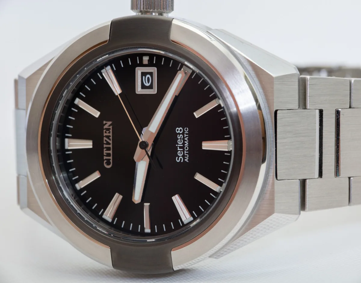 Close-up of Citizen Series 8 870 dial