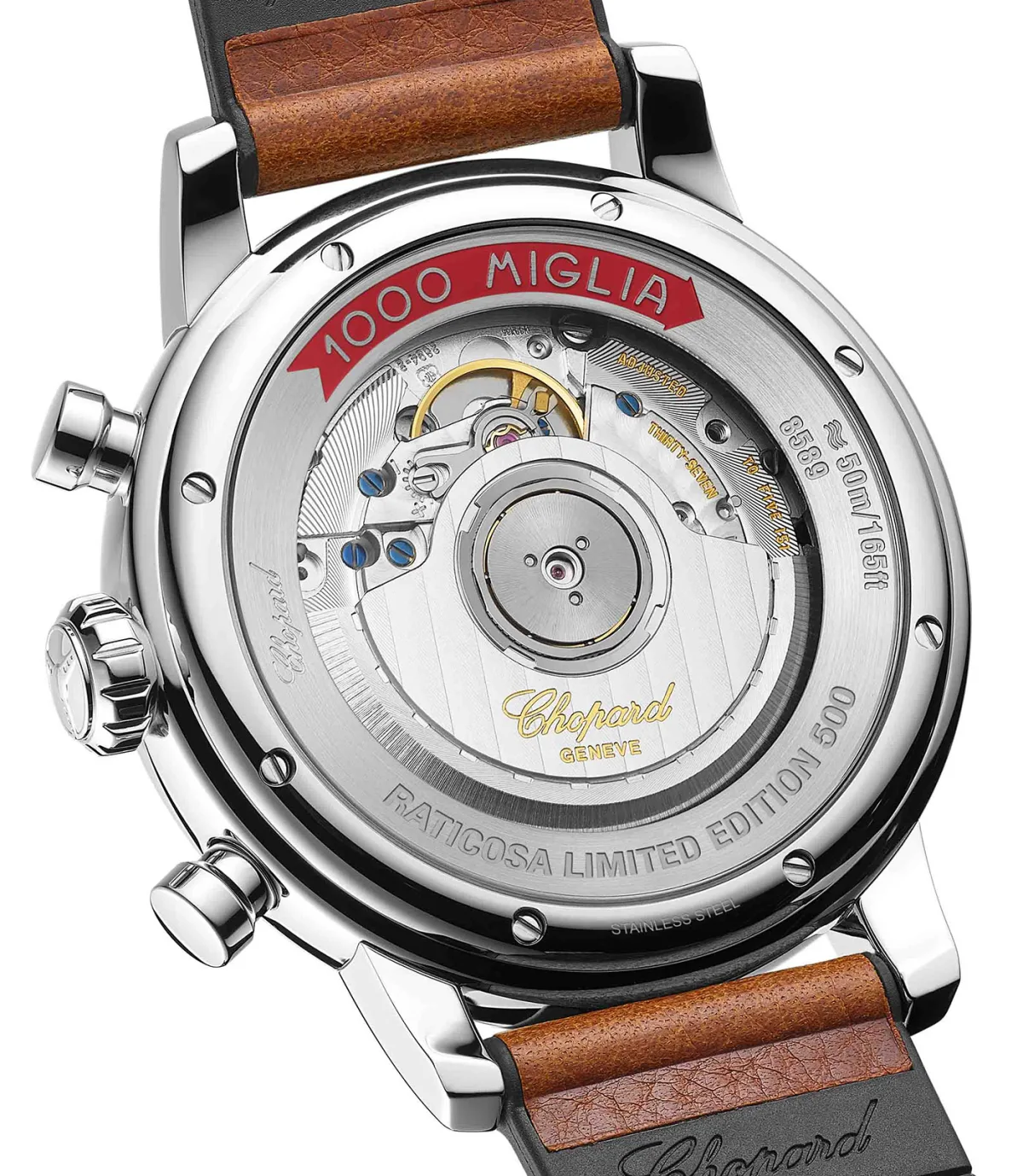 Chopard Mille Miglia Classic Chronograph Raticosa black dial detail