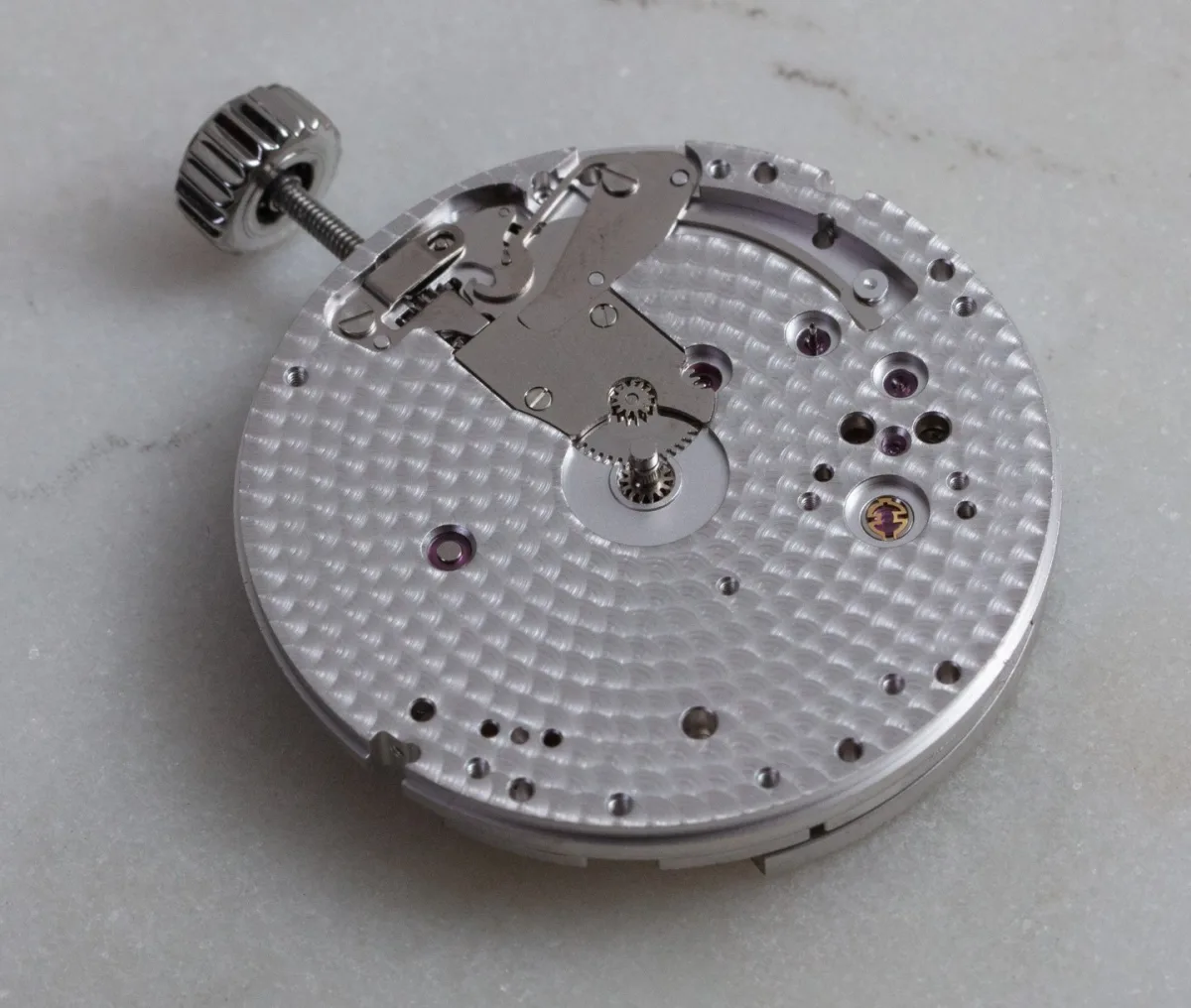 Close-up of Citizen Caliber 0200 dial texture