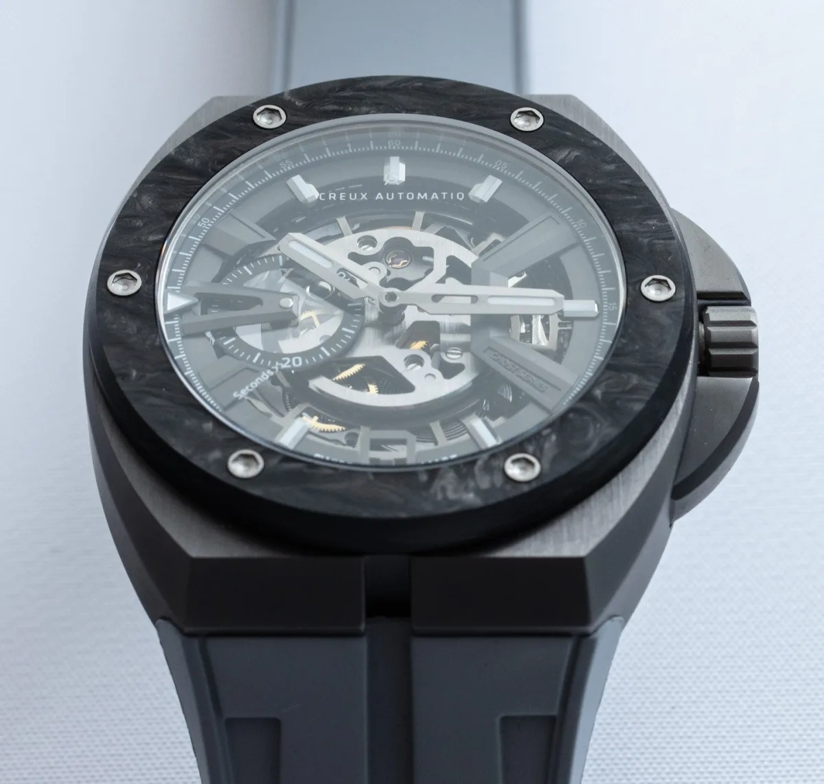 Creux Automatiq Ghost V3 Mono watch case and strap