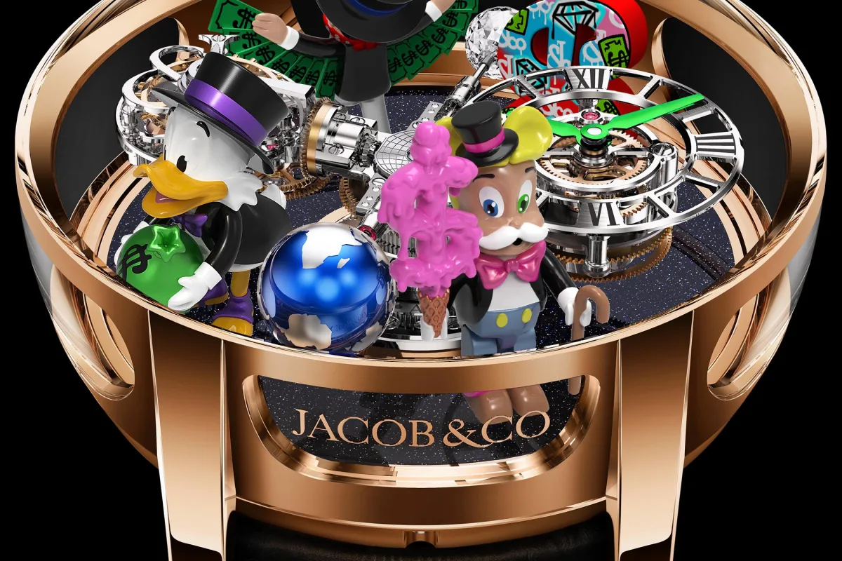 Jacob & Co Astronomia Alec Monopoly watch in rose gold