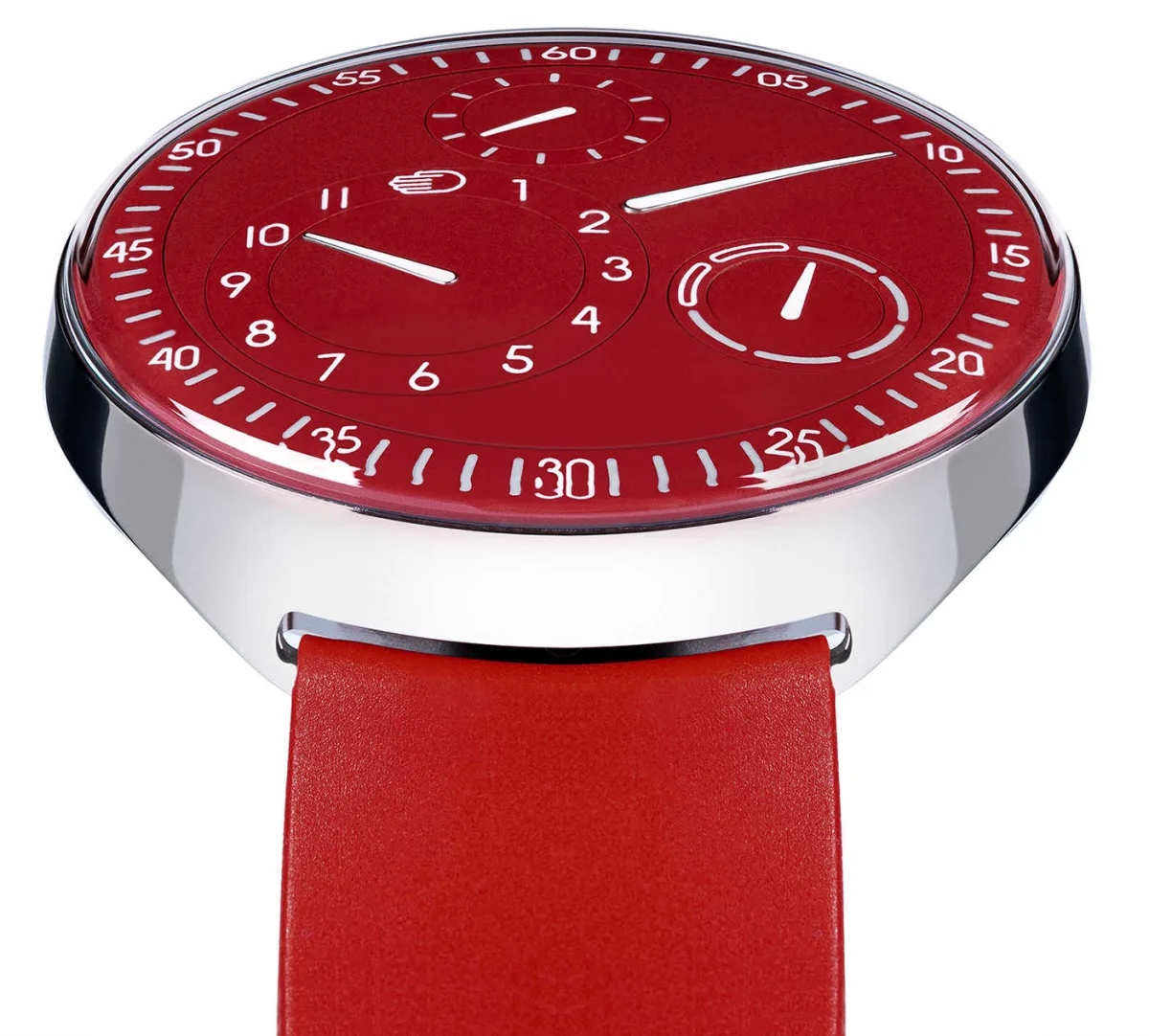 Ressence Type 1 Slim Red with red rubber strap