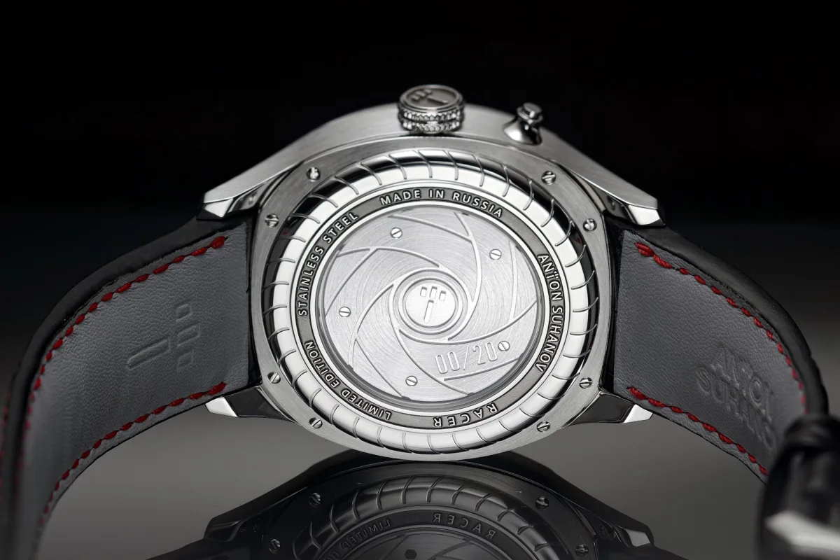 Anton Suhanov Racer Jumping Hour GMT on black leather strap
