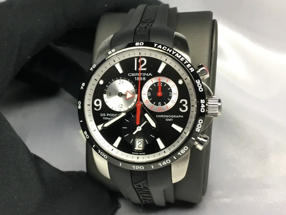Certina DS Podium watch with a sporty panda dial