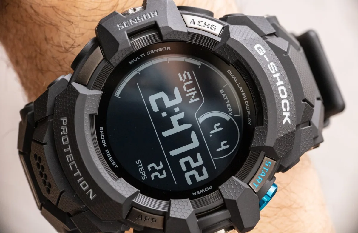 Casio G-Shock GSWH1000 with blue accents