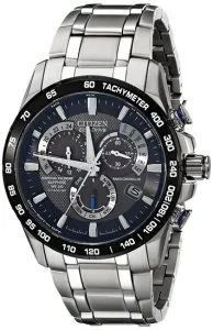 Citizen Eco-Drive Men's AT4010 Watch with black tachymeter ring