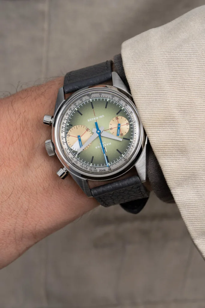Massena LAB Uni-Racer watches with leather straps