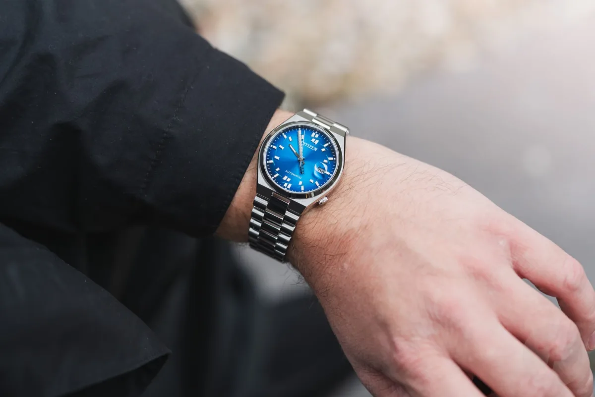 Citizen Tsuyosa on wrist showing 40 mm diameter