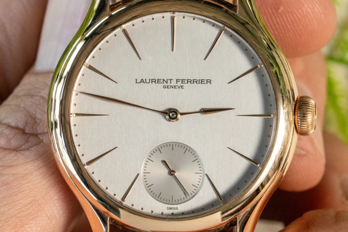 Laurent Ferrier watch with spear-style hands