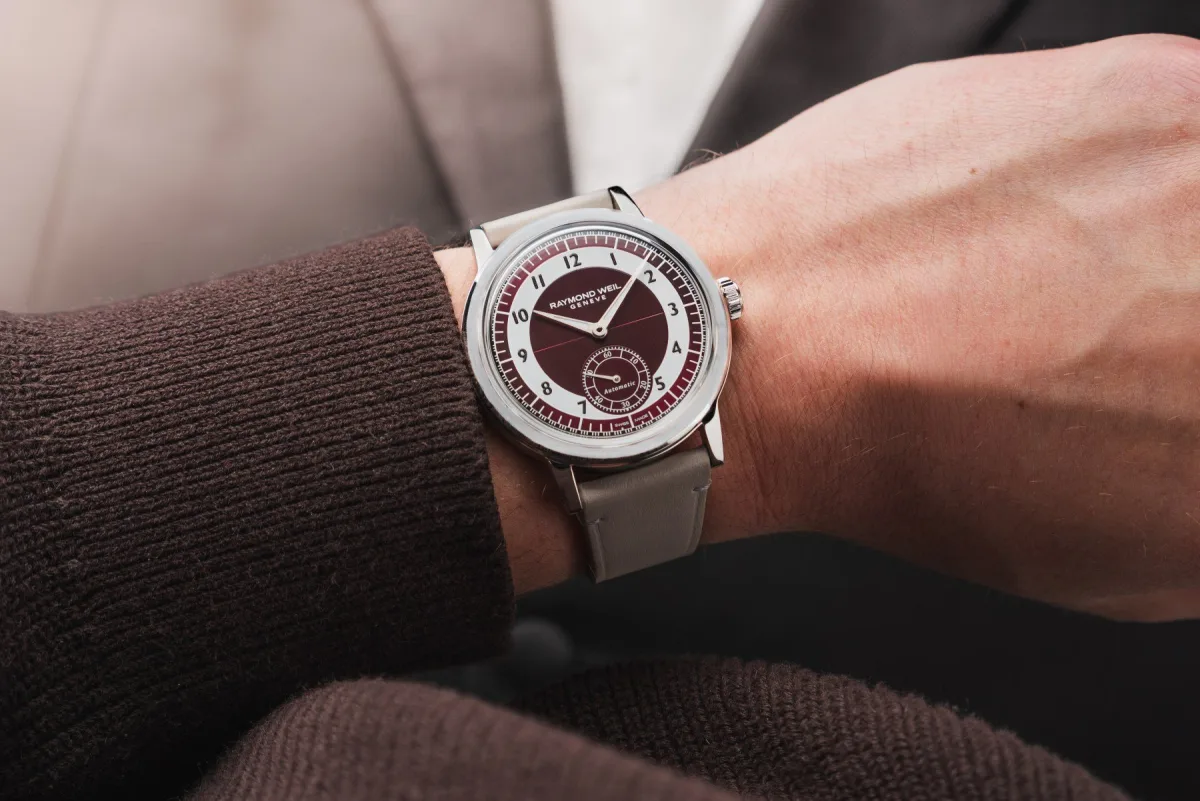 Raymond Weil Millesime Small Seconds design details under sapphire crystal