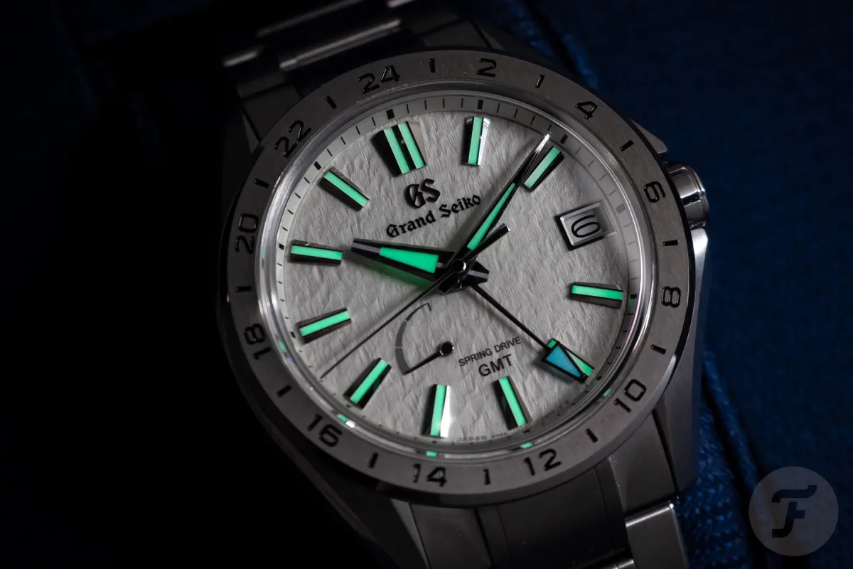 Grand Seiko SBGE285 Mist Flake watch front view