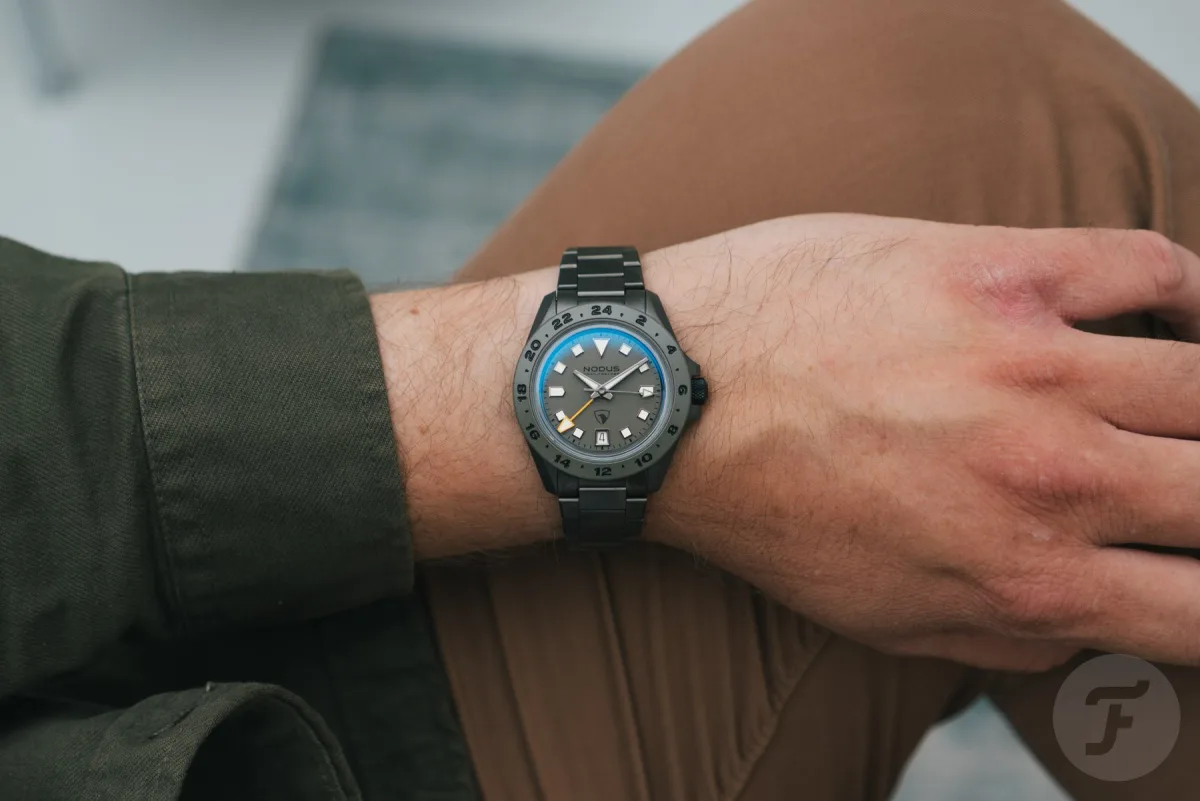 Nodus × Raven TrailTrekker Clay watch front view
