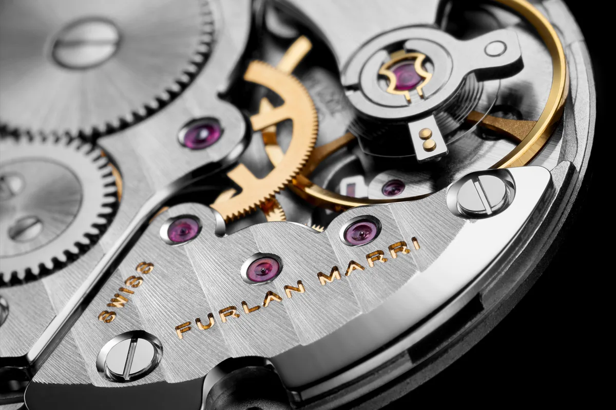 Transparent case back of Furlan Marri watch