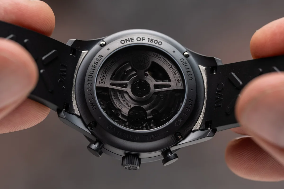 IWC Portugieser Chronograph Ceratanium movement view
