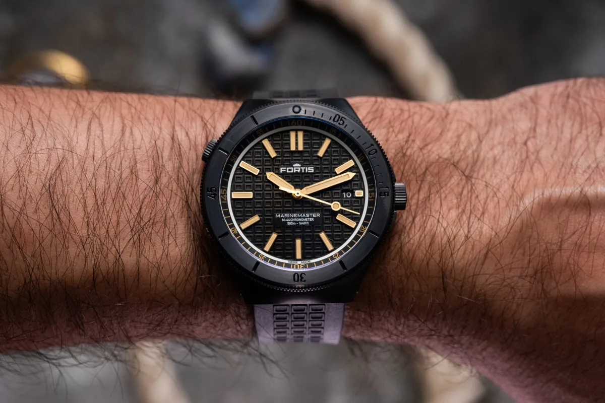 Fortis Marine Master M44 dial showing differences in models