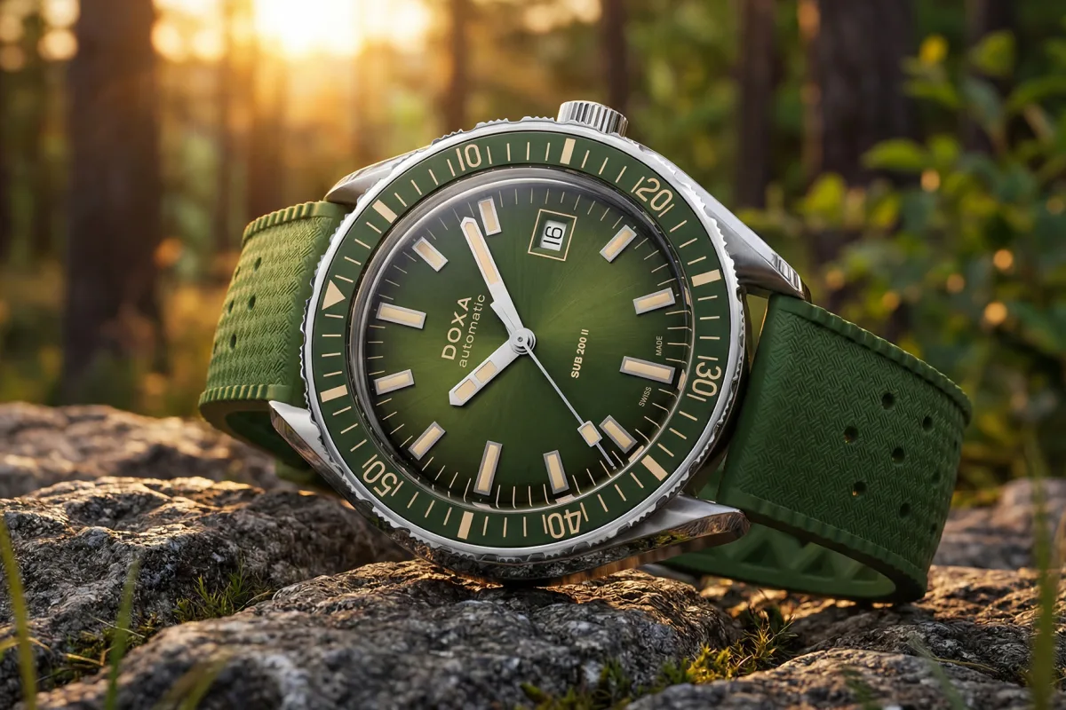 Doxa SUB 200 II stainless steel case and bezel