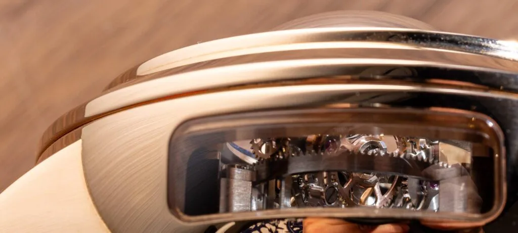 Tourbillon mechanism detail of Girard-Perregaux watch