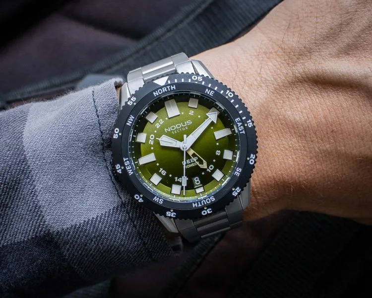 Nodus Sector Deep Pioneer watch on display
