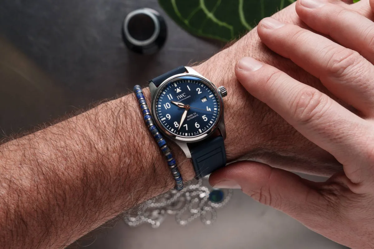 IWC Le Petit Prince Mark XX watch in gold with engraved case back