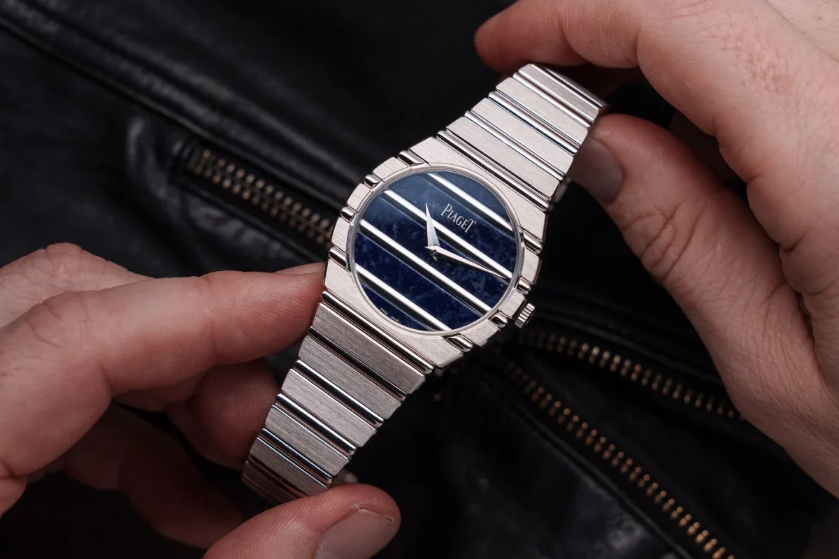 Piaget Polo 79 watch with sodalite dial