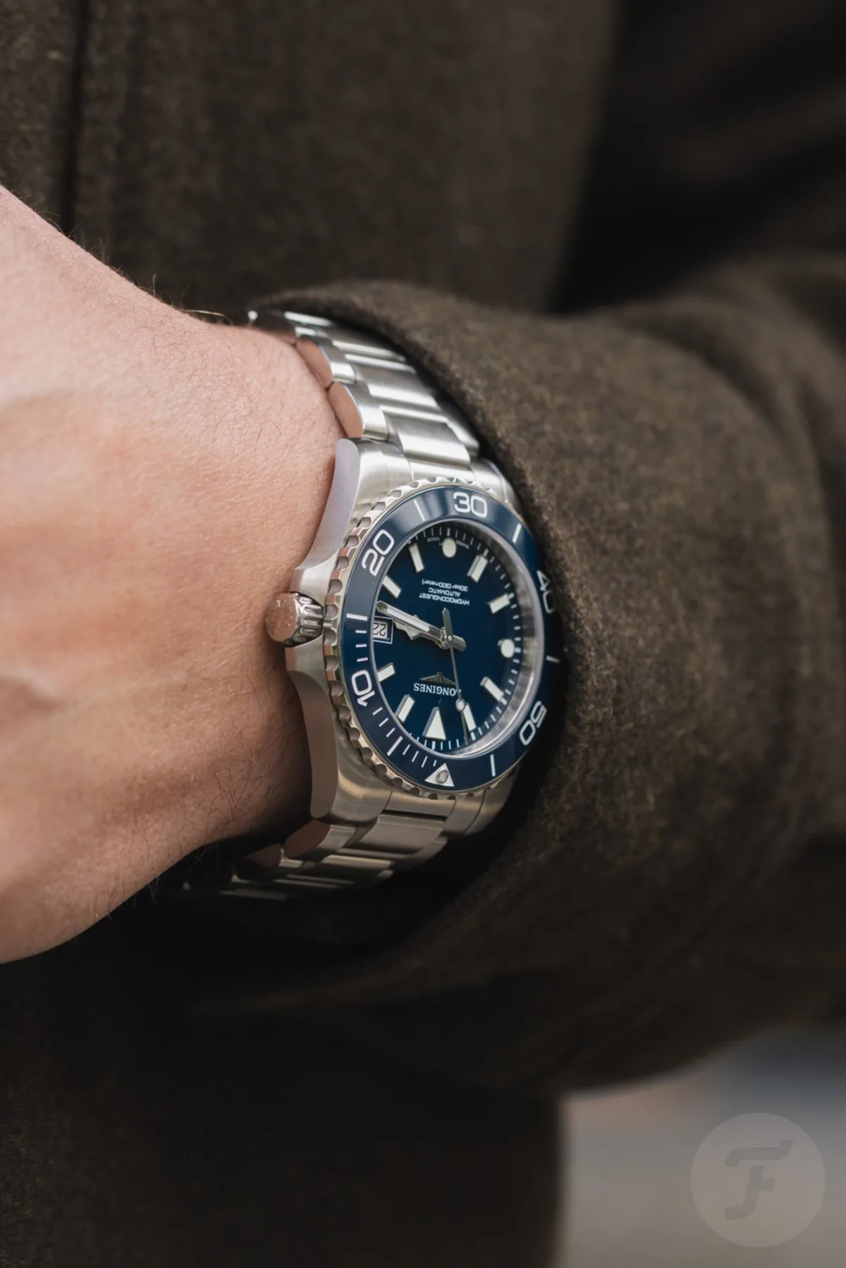 Longines Hydroconquest on wrist showing comfortable fit