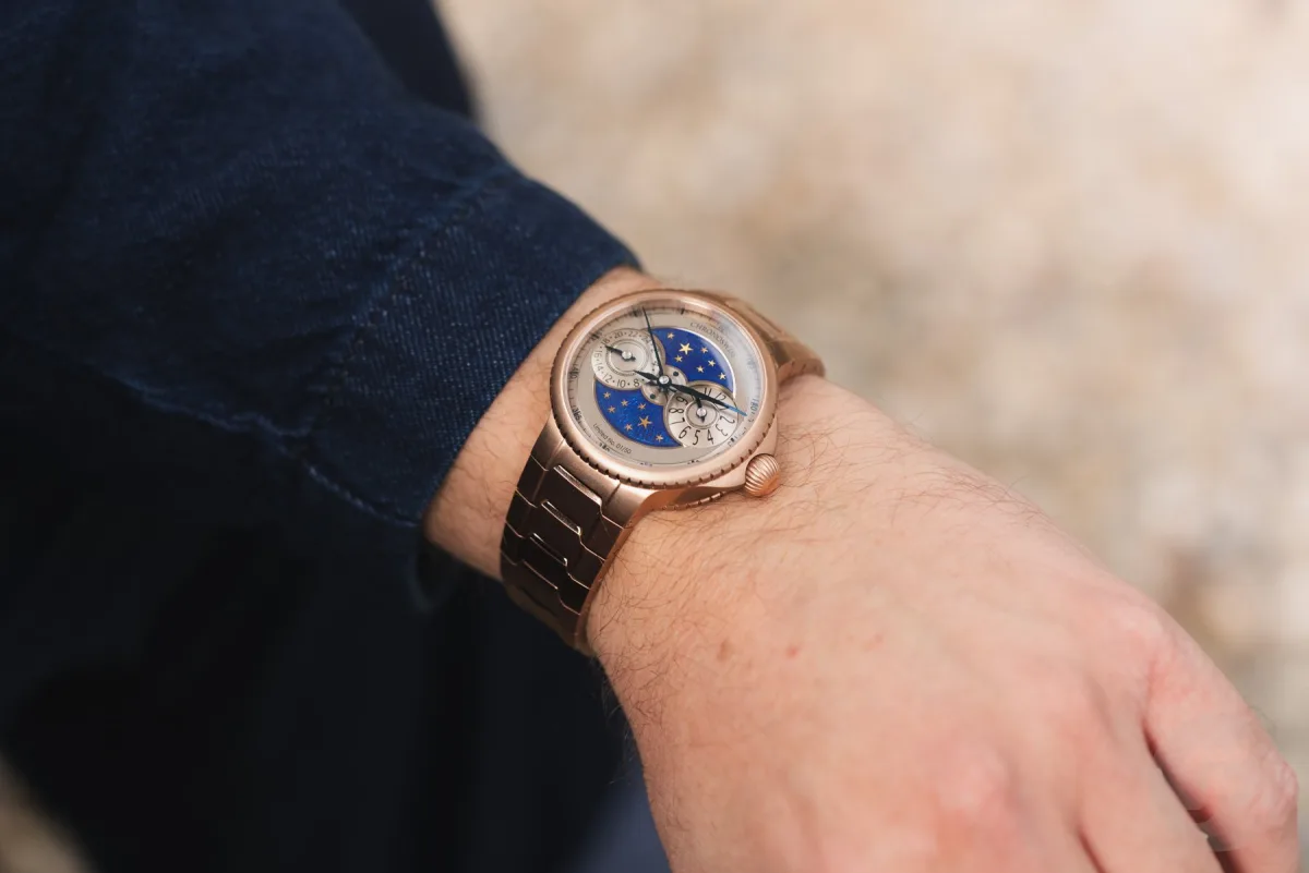Chronoswiss Pulse GMT titanium version in hand