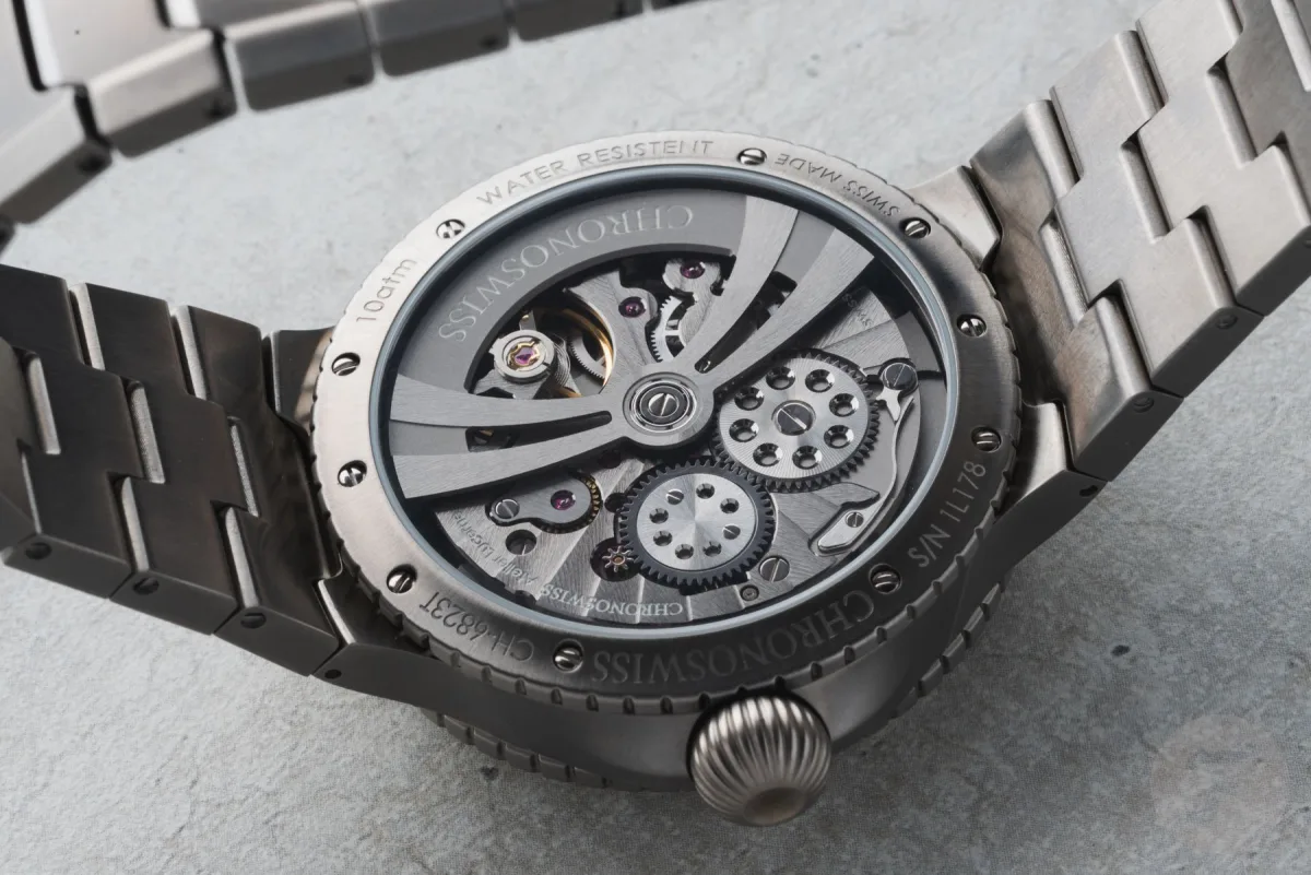 Chronoswiss C.6002 movement with skeletonized rotor