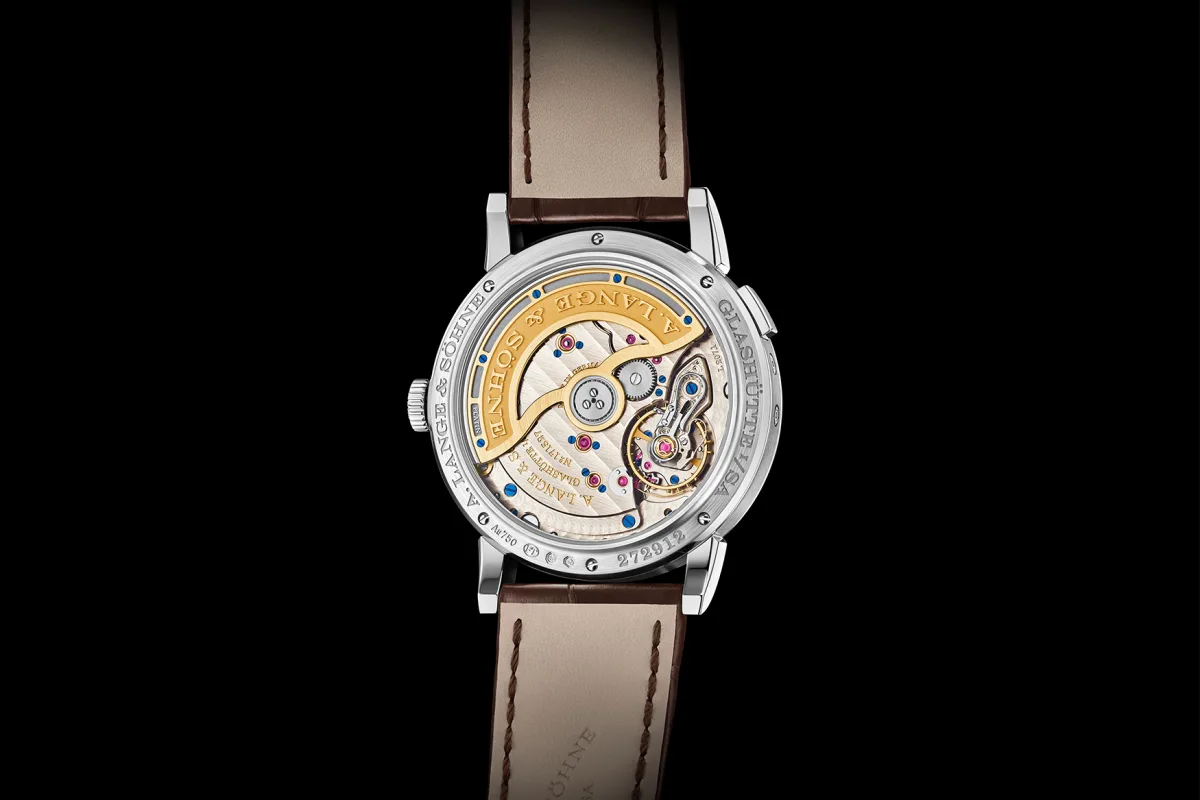 Details of Saxonia Annual Calendar dial finish
