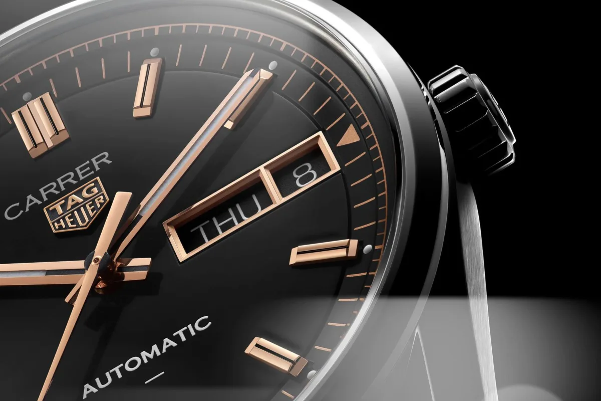 TAG Heuer Carrera Day-Date watch front view