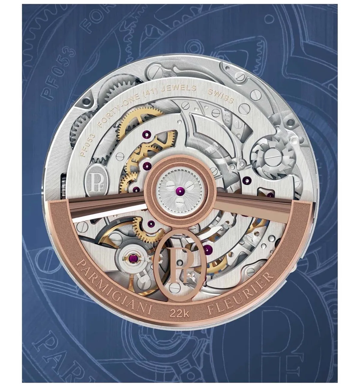 Back view of Tonda PF Chronographe Mystérieux with sapphire case back
