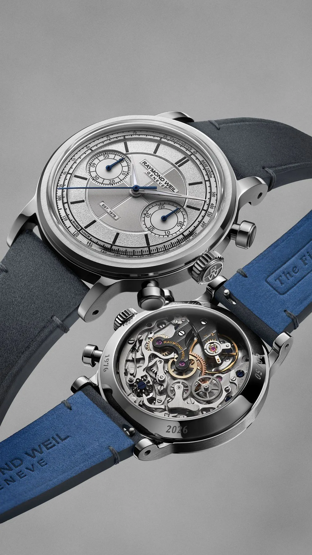 Detailed view of Raymond Weil Millesime The Fifty's chronograph