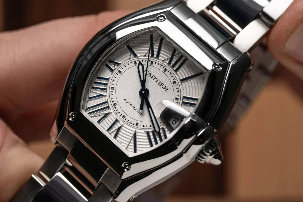Cartier Roadster Large with steel case and concentric dial