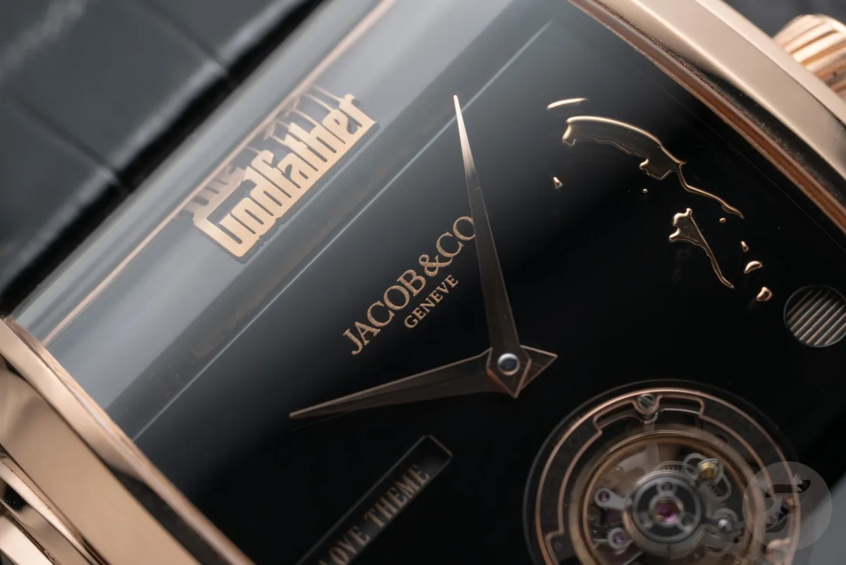 Detailed dial of The Godfather II with Marlon Brando portrait