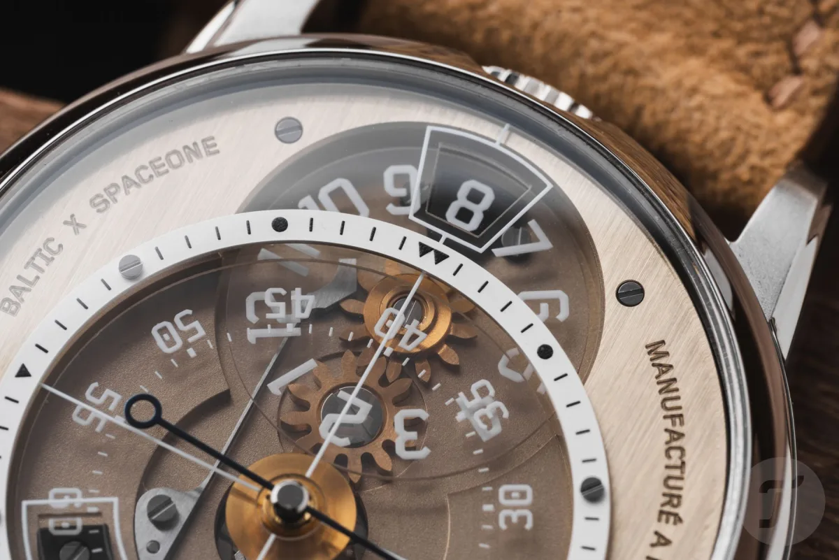 Close-up of Baltic × SpaceOne Seconde Majeure movement