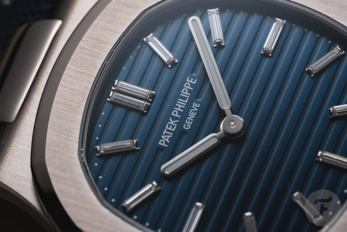 Patek Philippe Nautilus model with diamond markers