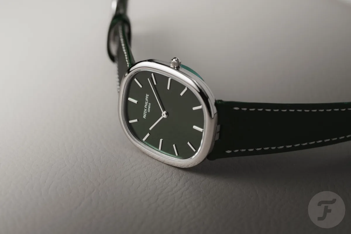 Patek Philippe Golden Ellipse watch with black dial
